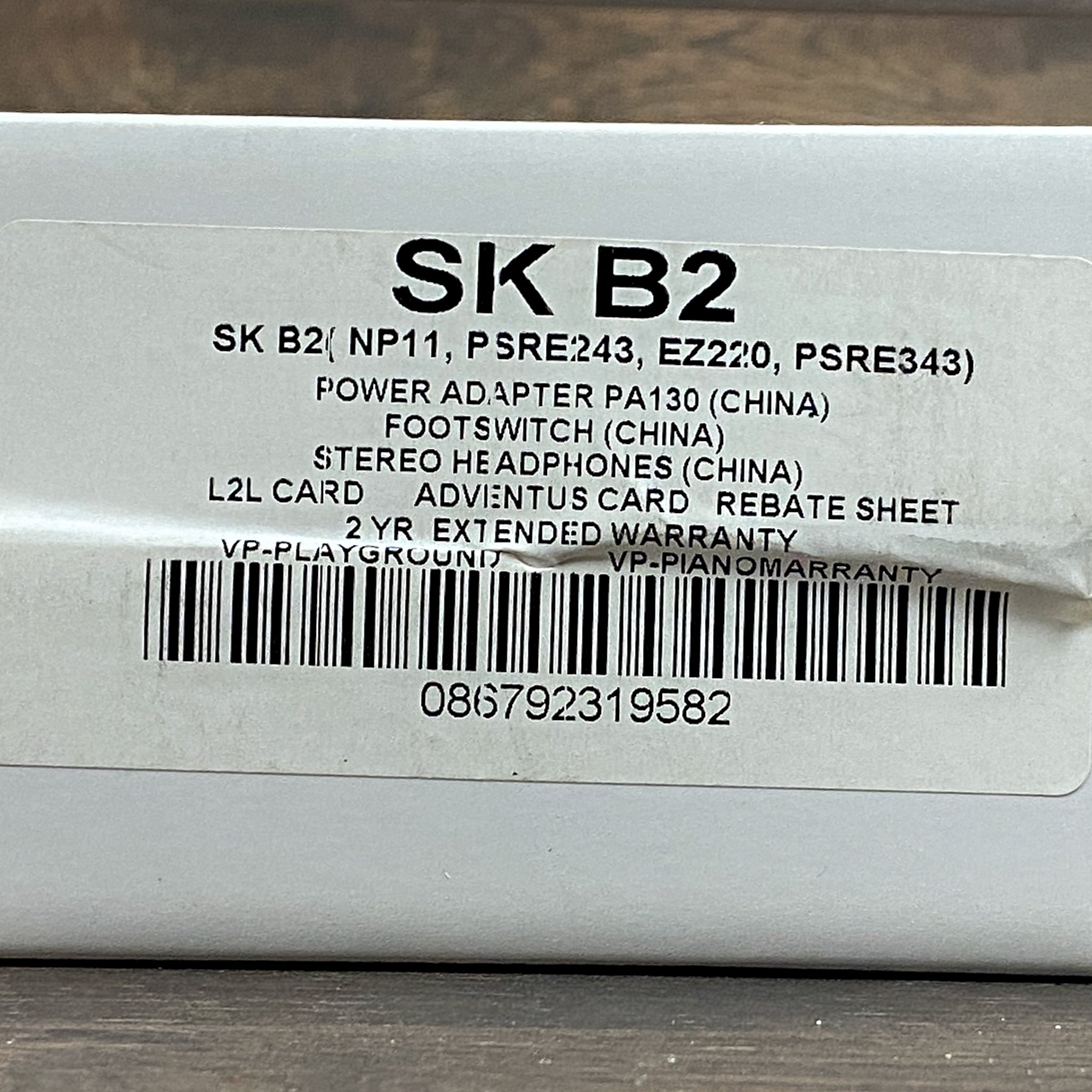 Yamaha Survival Kit SK-B2 New Old Stock Has PA-130 Adapter, Headphones & Pedal