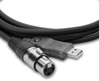 Hosa UXA-110 USB to XLR 3 pin Recording / Podcast Microphone Interface Cable