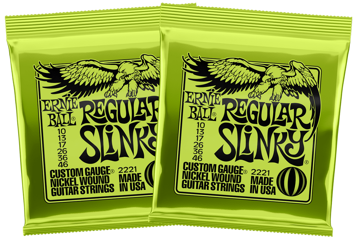 Authentic Ernie Ball 2221 Regular Slinky 10 46 Electric Guitar String Tegeler Music
