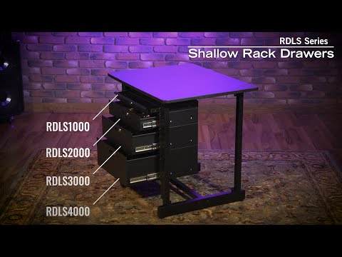 On-Stage RDLS2000 2 Space Shallow Depth Locking Powder Coated Steel Rack Drawer
