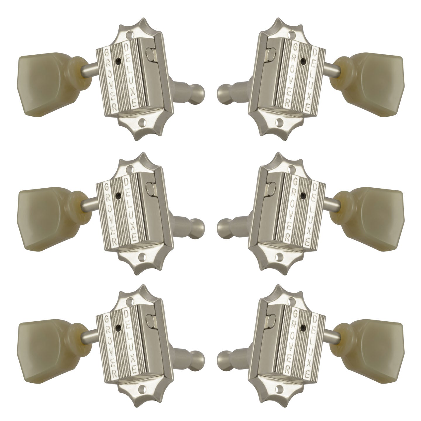 Grover 135N Vintage Tuning Machines Set Nickel 3X3 Les Paul Style Tuners