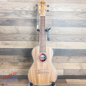 Amahi UK330C Classic Zebrawood Concert Ukelele w/Bag, Satin Finish