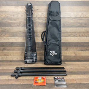 Used - Rogue RLS1MBK Lap Steel Guitar with bag, legs, and accessories.