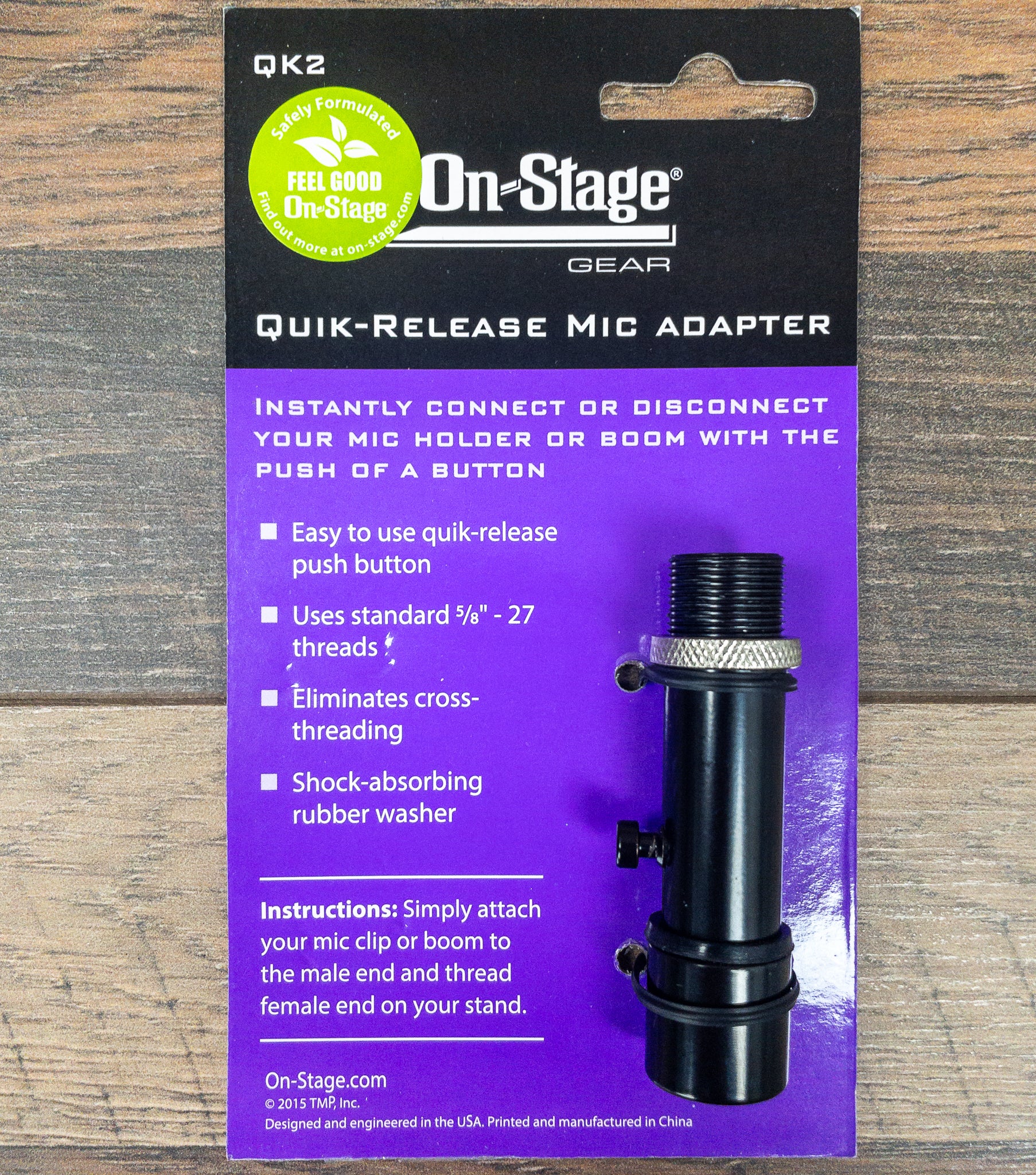 On-Stage Stands QK-2B Quick Release Mic Adaptor Black