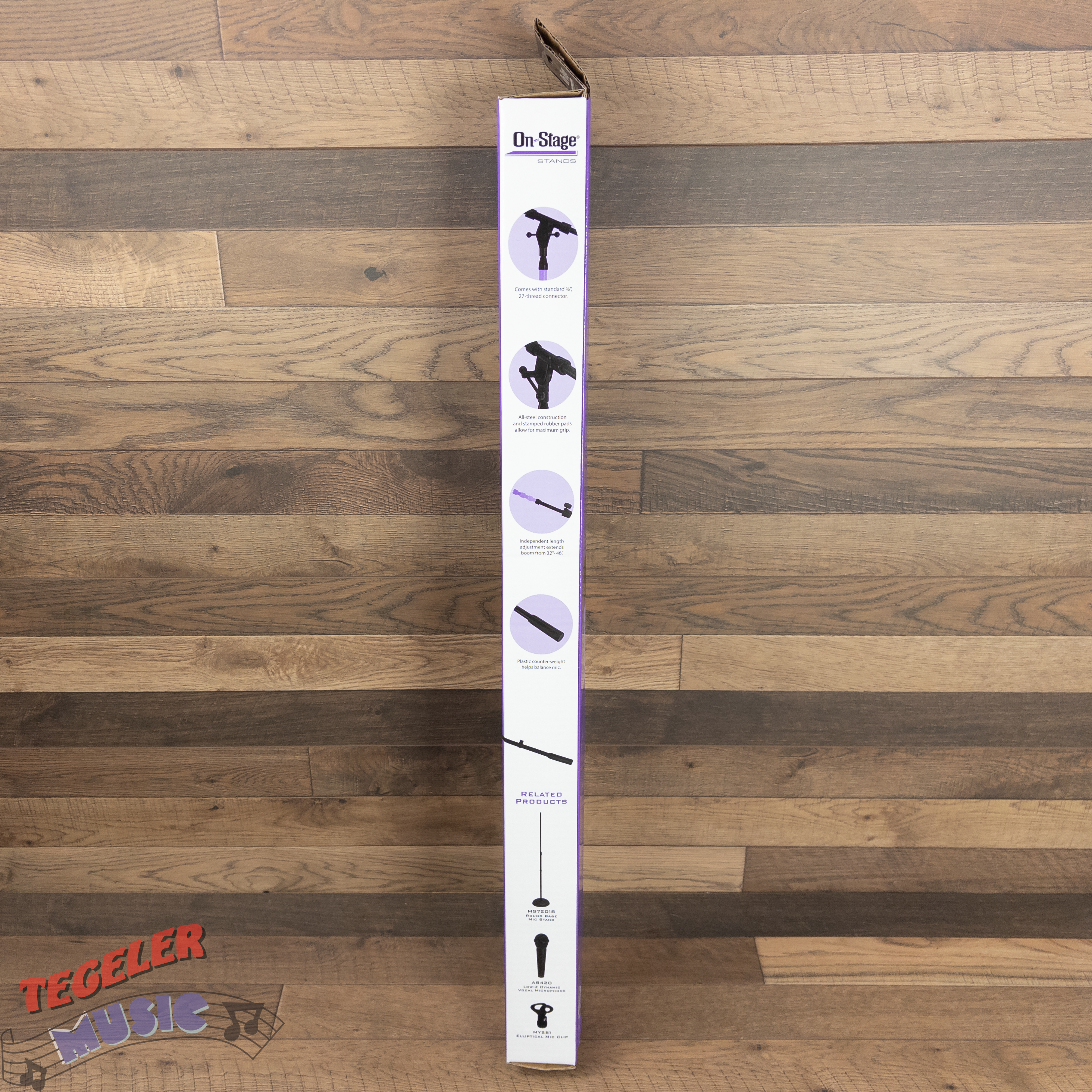 On Stage Stands MSA7020TB Telescoping Mic Boom Arm, Black