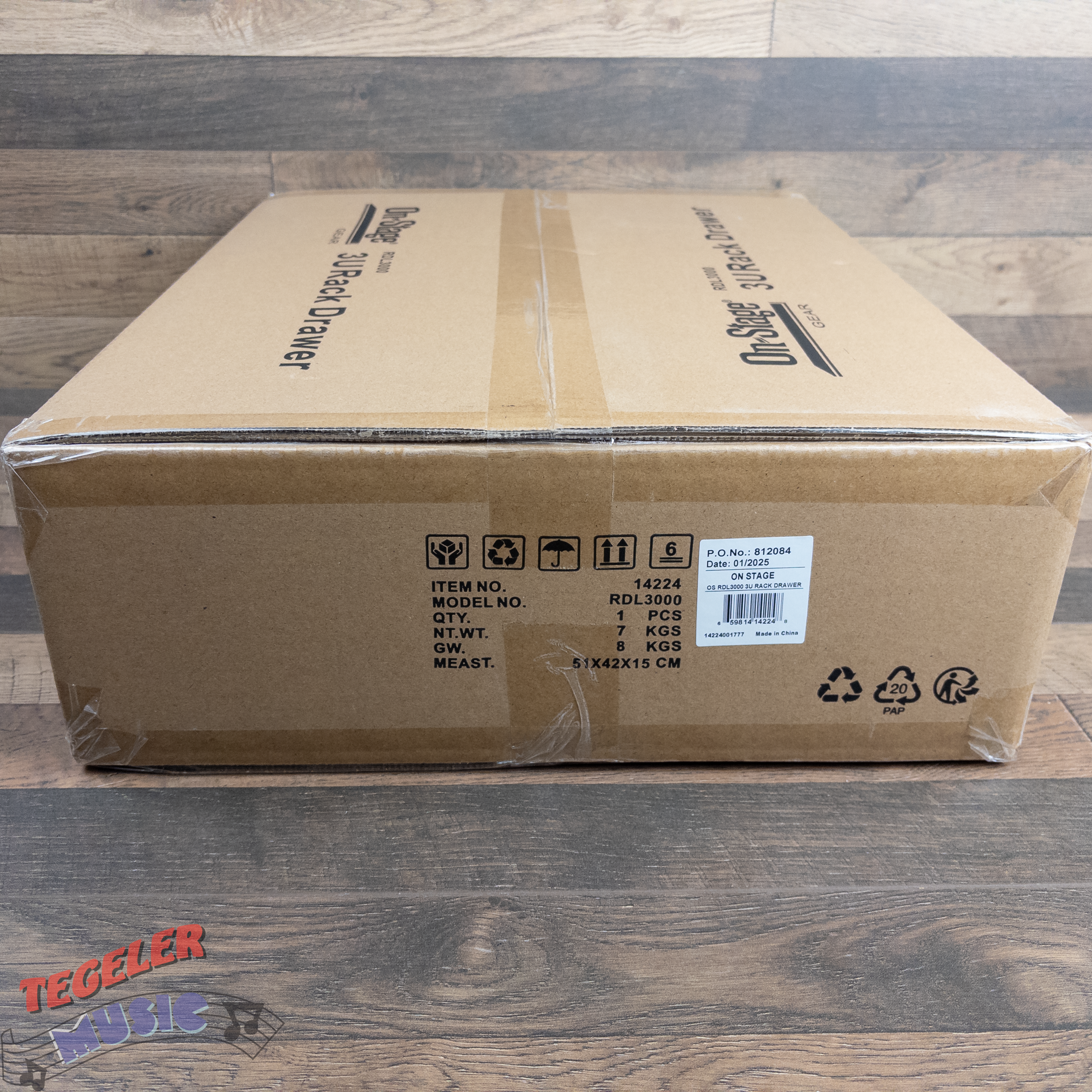 On-Stage RDL3000 Rack Drawer 3 Space Locking Solid Steel Construction