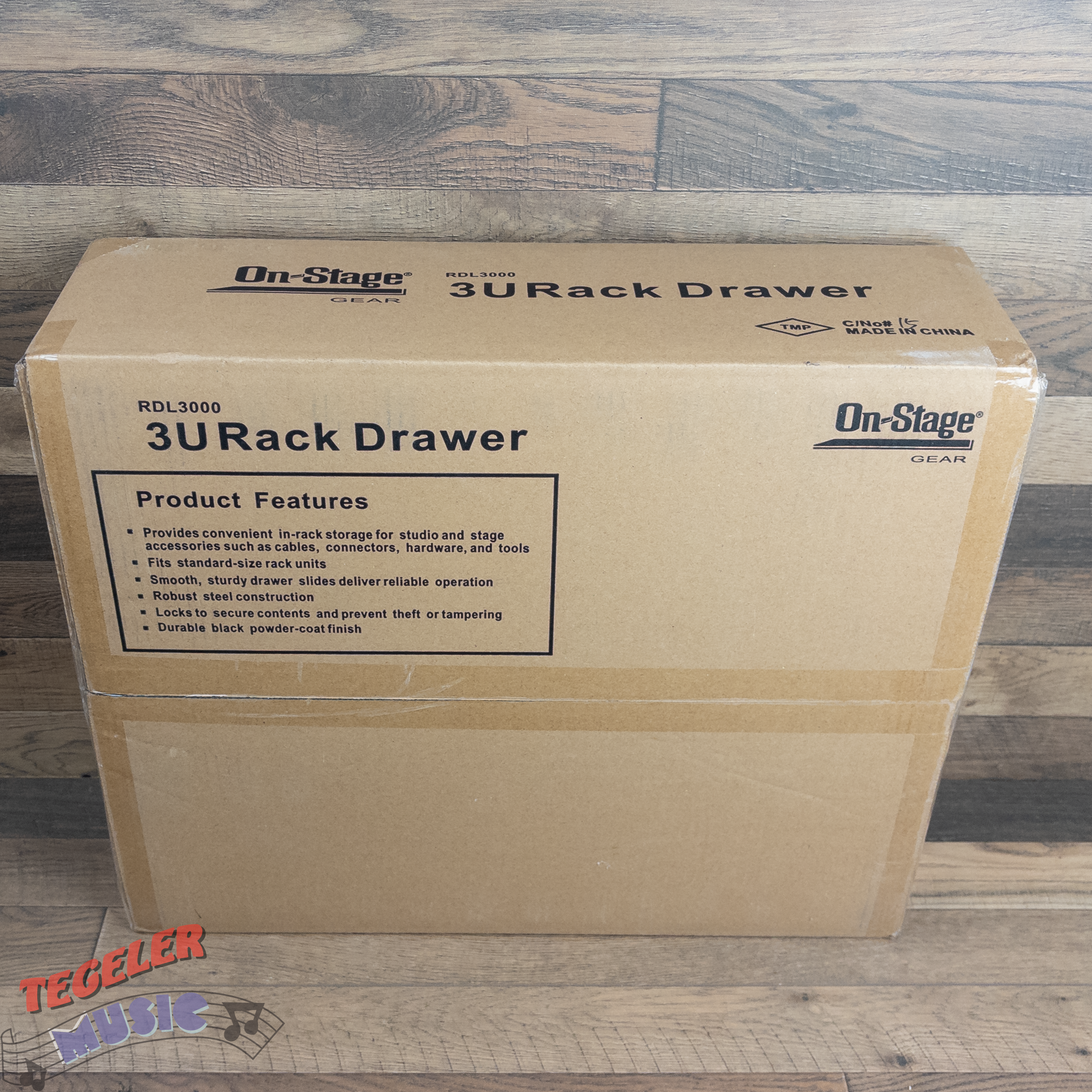 On-Stage RDL3000 Rack Drawer 3 Space Locking Solid Steel Construction