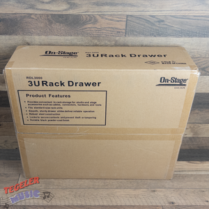 On-Stage RDL3000 Rack Drawer 3 Space Locking Solid Steel Construction