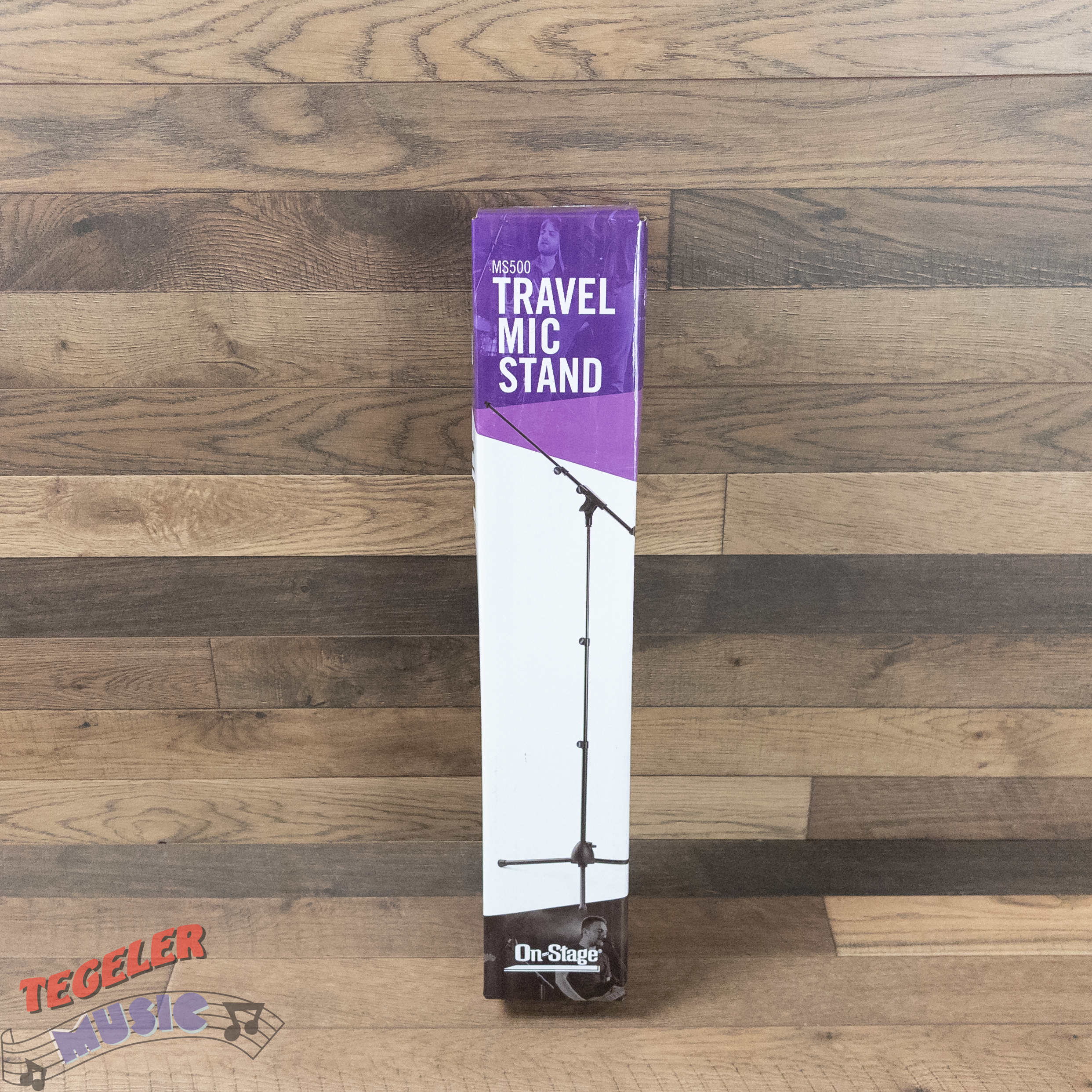 On Stage Stands MS500 Adjustable Travel Mic Stand, Black, Powder Coat Finish