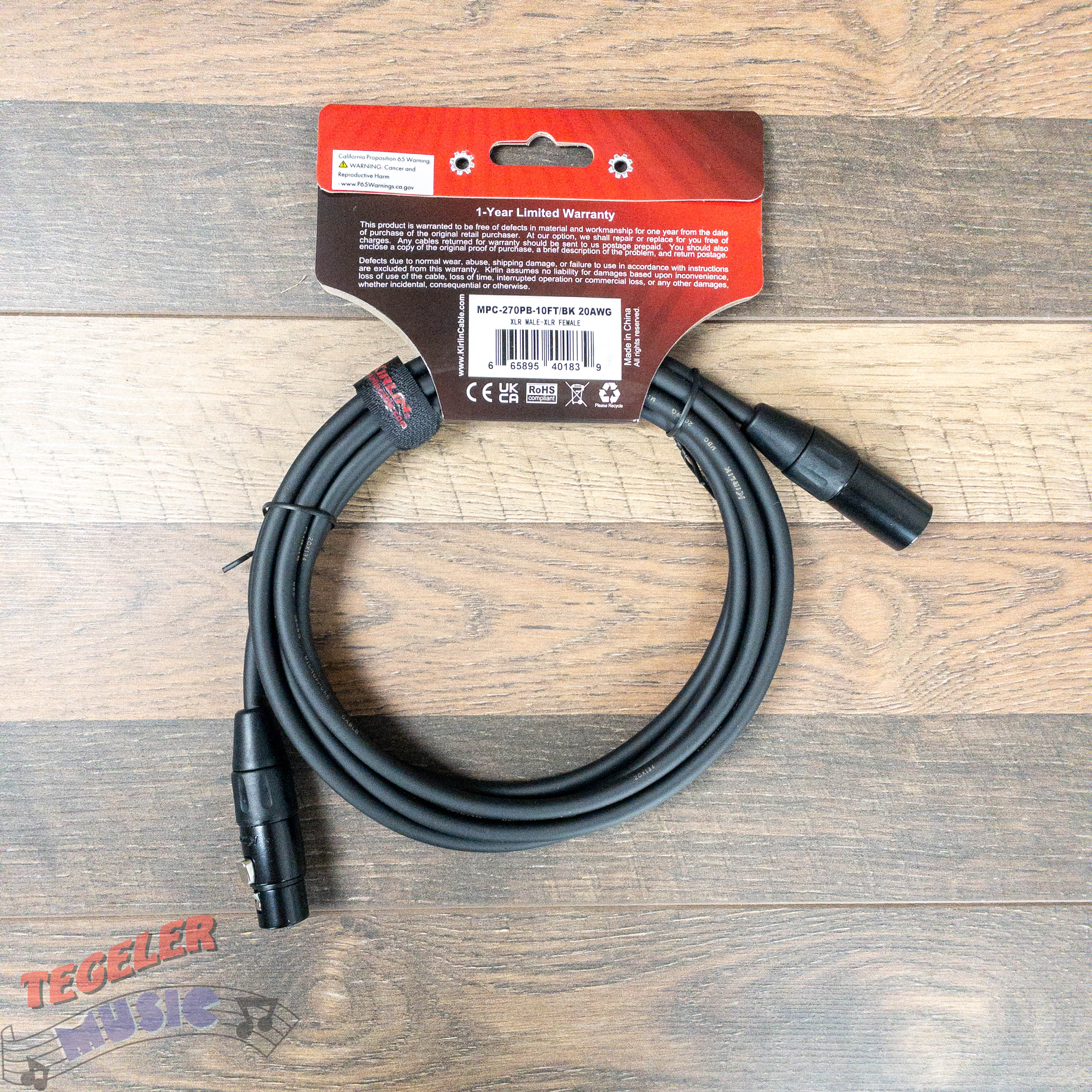 Microphone Cable 10'