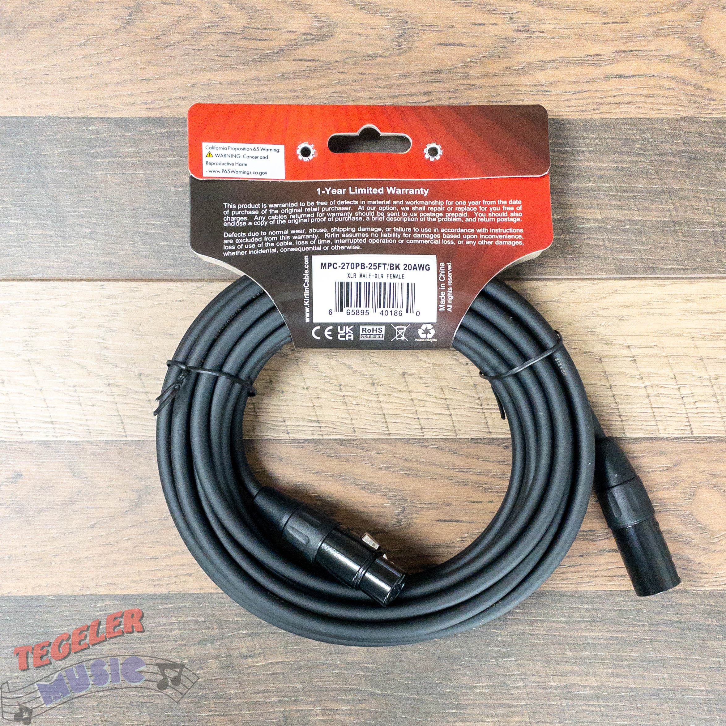 Microphone Cable 25'