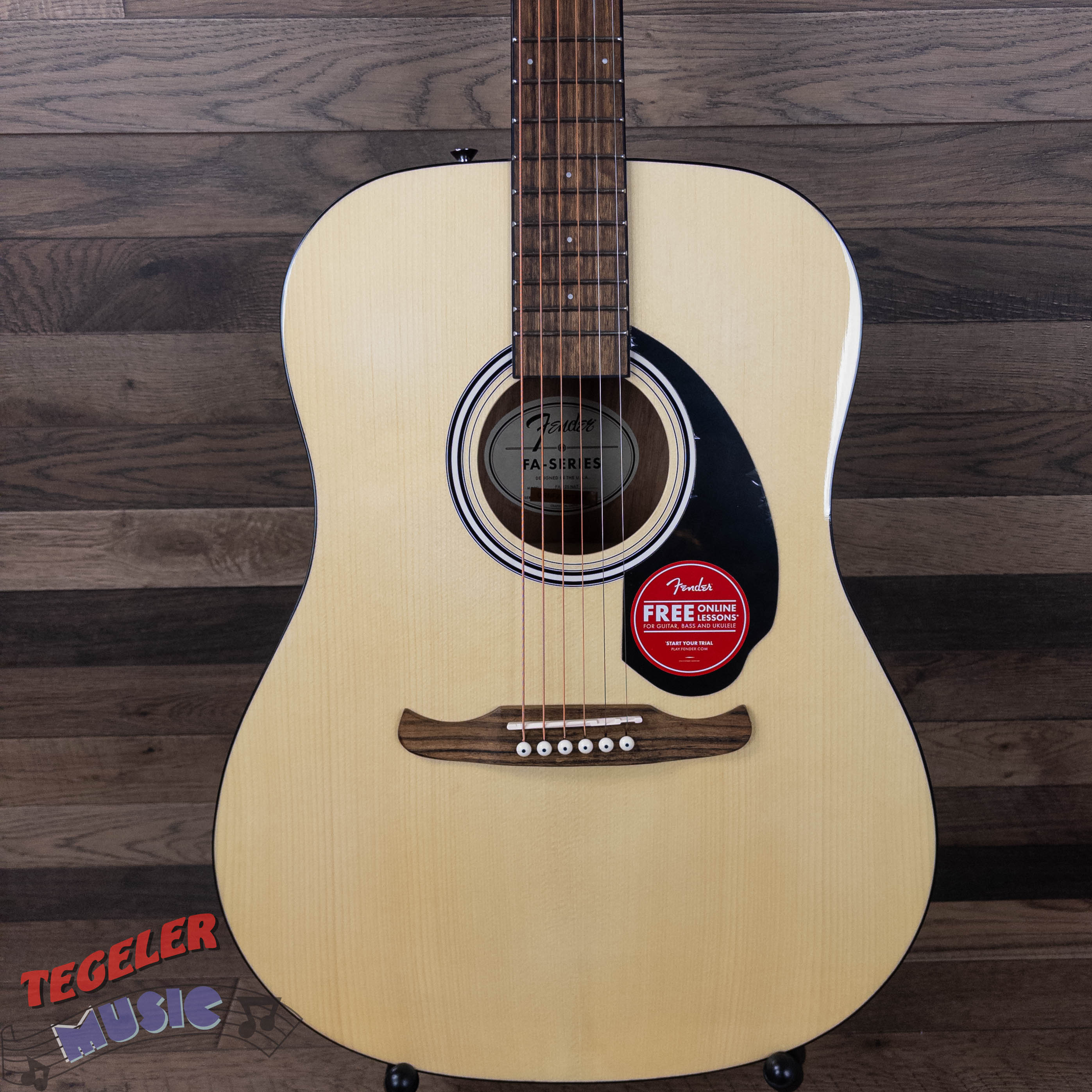 USED- Fender FA-125NA Acoustic Guitar Natural Finish Dreadnought Body Shape