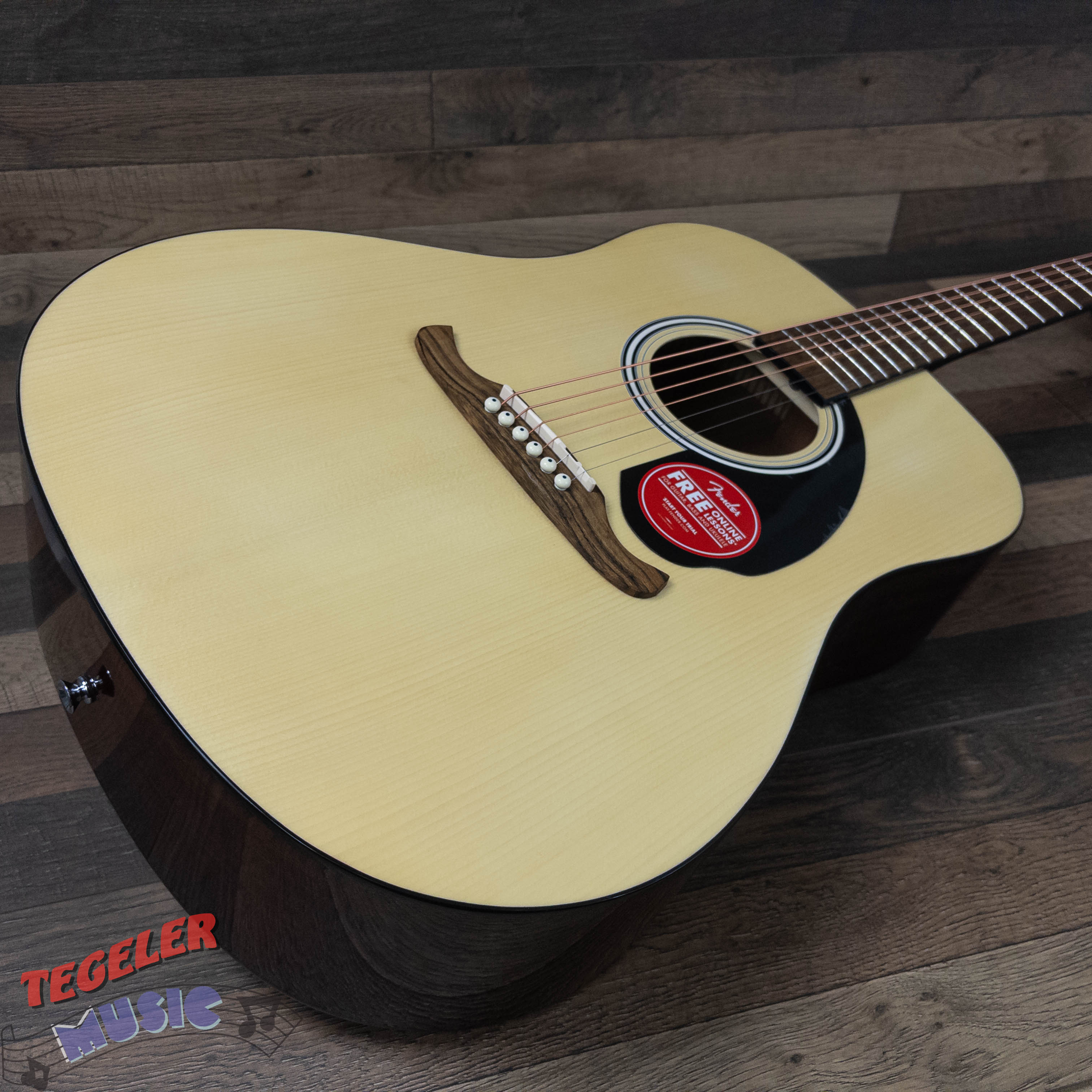 USED- Fender FA-125NA Acoustic Guitar Natural Finish Dreadnought Body Shape