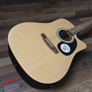 USED- Fender FA-25CE Acoustic/Electric Guitar Natural Finish