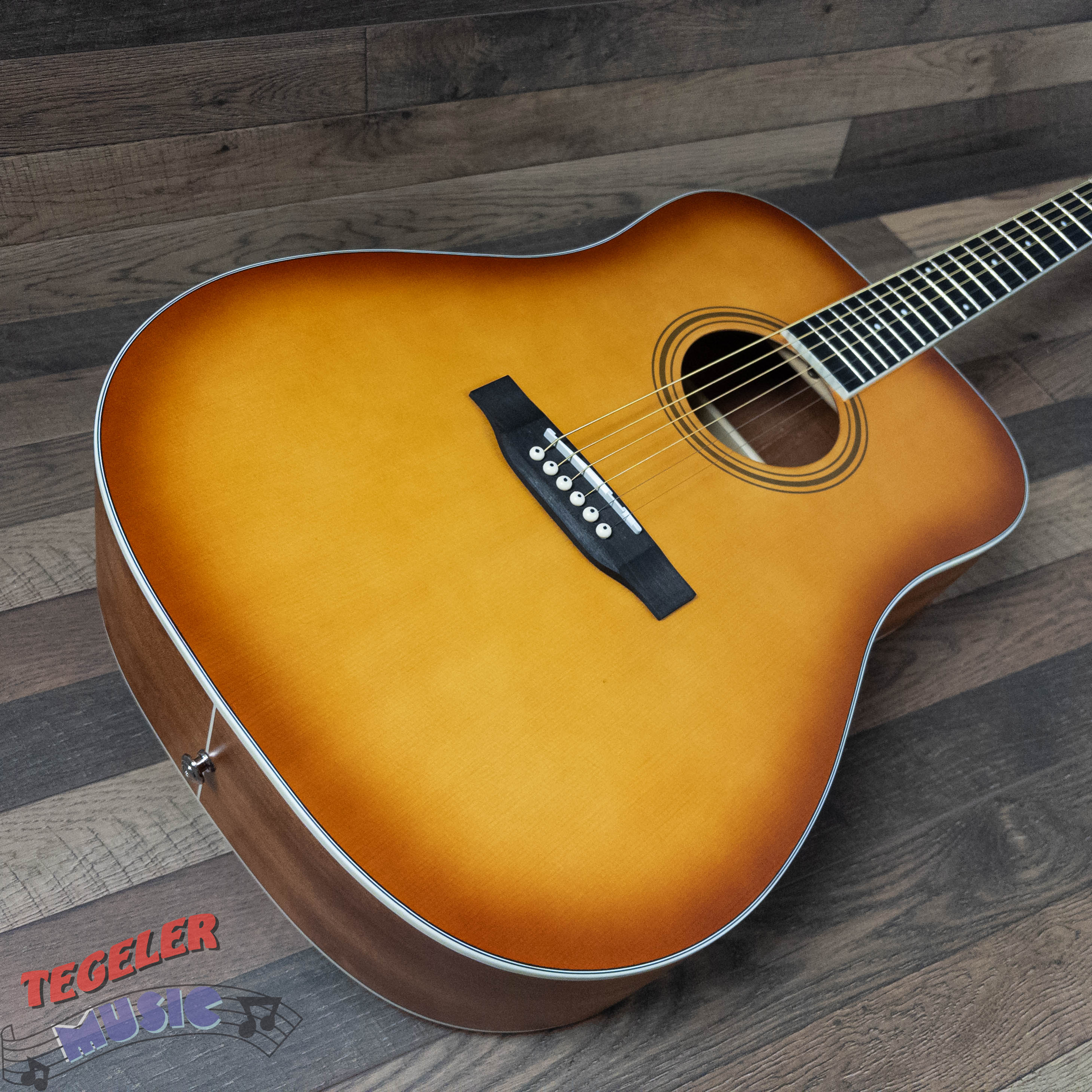 Nashville Guitar Works D10EB Acoustic Guitar, Edgeburst Finish