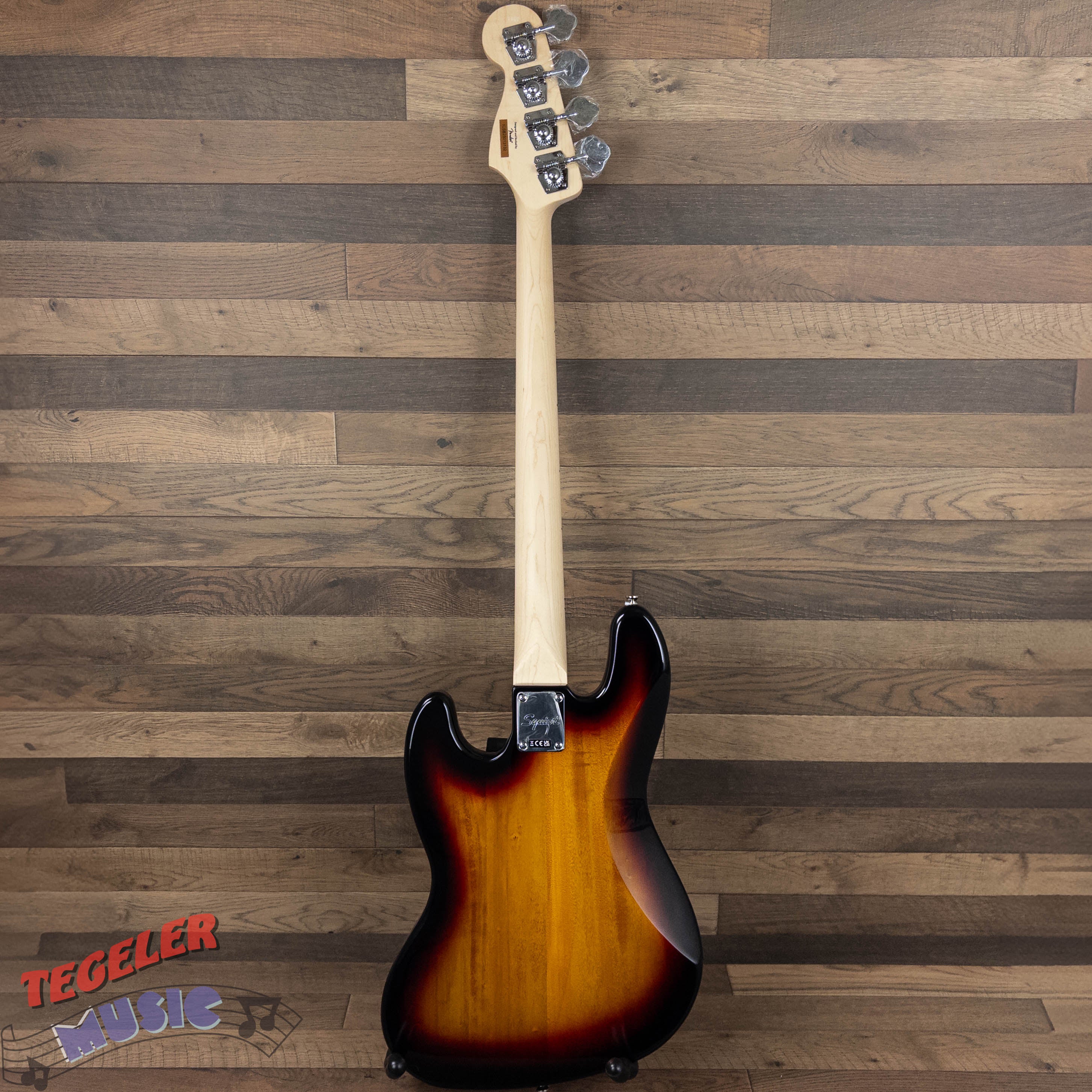USED-Squier Affinity Series Jazz Bass Excellent Condition 3 Tone Sunburst Finish