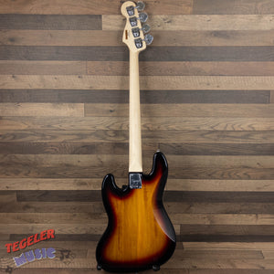 USED-Squier Affinity Series Jazz Bass Excellent Condition 3 Tone Sunburst Finish
