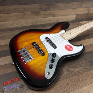 USED-Squier Affinity Series Jazz Bass Excellent Condition 3 Tone Sunburst Finish