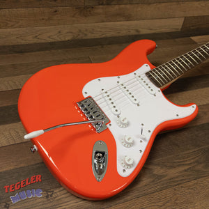 USED-Squier Sonic Stratocaster Electric Guitar, Fiesta Red Finish