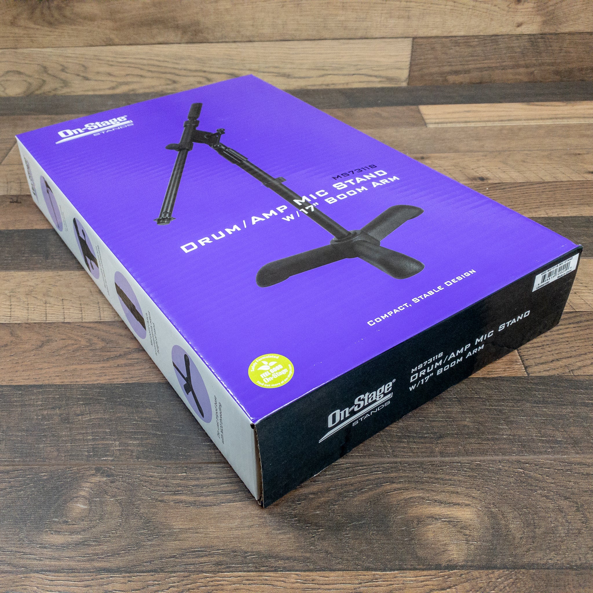 On-Stage Stands MS7311B Drum/Amp Mic Stand, w/17" Boom Arm