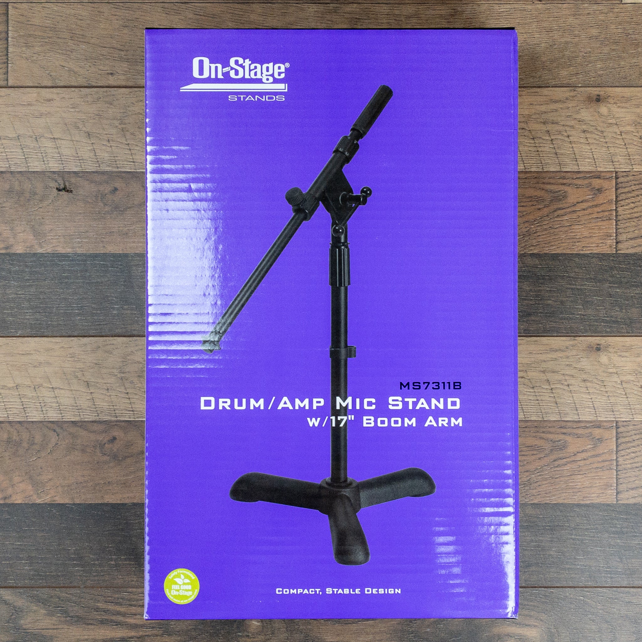 On-Stage Stands MS7311B Drum/Amp Mic Stand, w/17" Boom Arm
