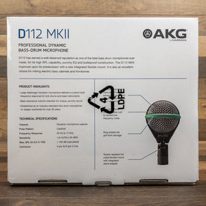 AKG D 112 MKII Dynamic Microphone for Bass/Kick Drum, Bass Guitar or Low Brass