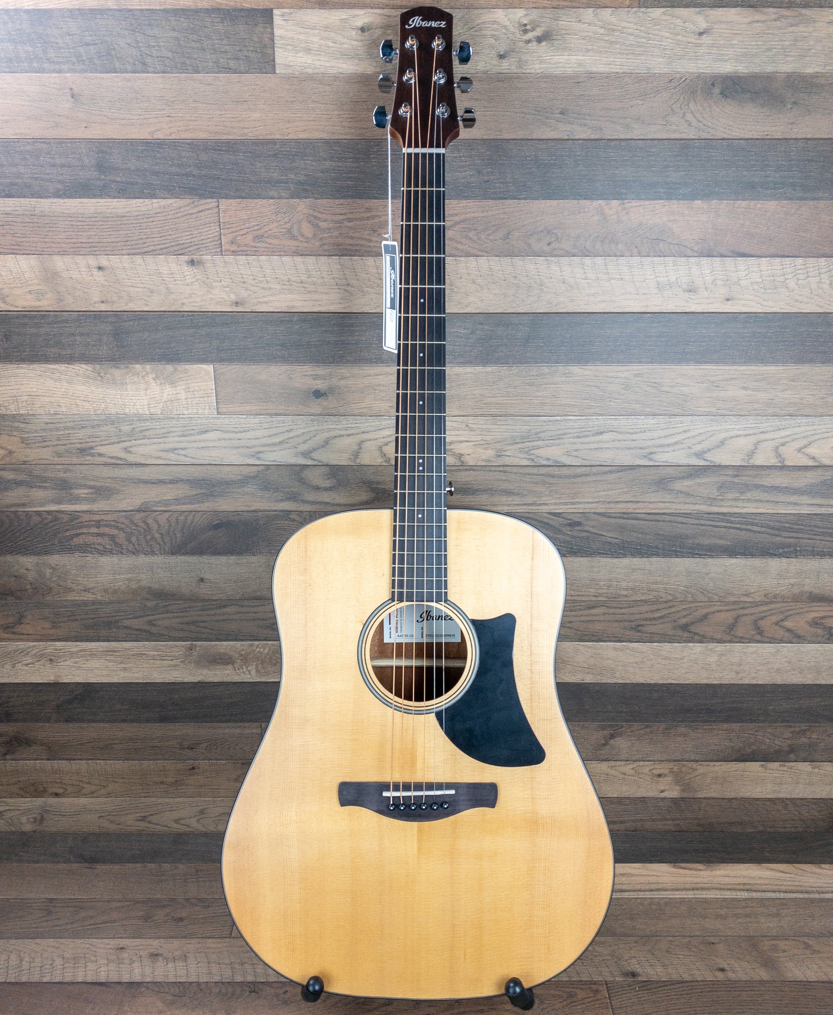 Ibanez AAD50LG Acoustic Guitar Advanced Acoustic Series Natural Low Gloss Finish