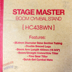 Tama HC43BWN Stage Master Boom Cymbal Stand with Double Braced Legs