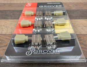 Grover 135N Vintage Tuning Machines Set Nickel 3X3 Les Paul Style Tuners