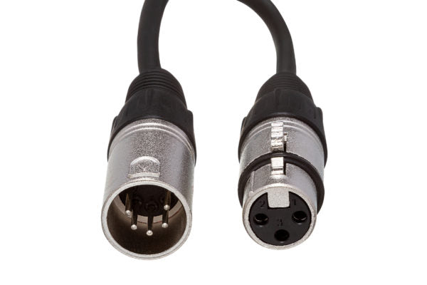 Hosa DMX-106 Male 5-pin DMX to Female 3-pin DMX Adapter Cable - 6"