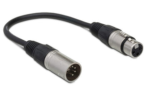 Hosa DMX-106 Male 5-pin DMX to Female 3-pin DMX Adapter Cable - 6"