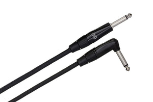 Hosa HGTR-010R Pro Guitar Cable 10' RA to Straight 20 AWG Oxygen-Free Copper
