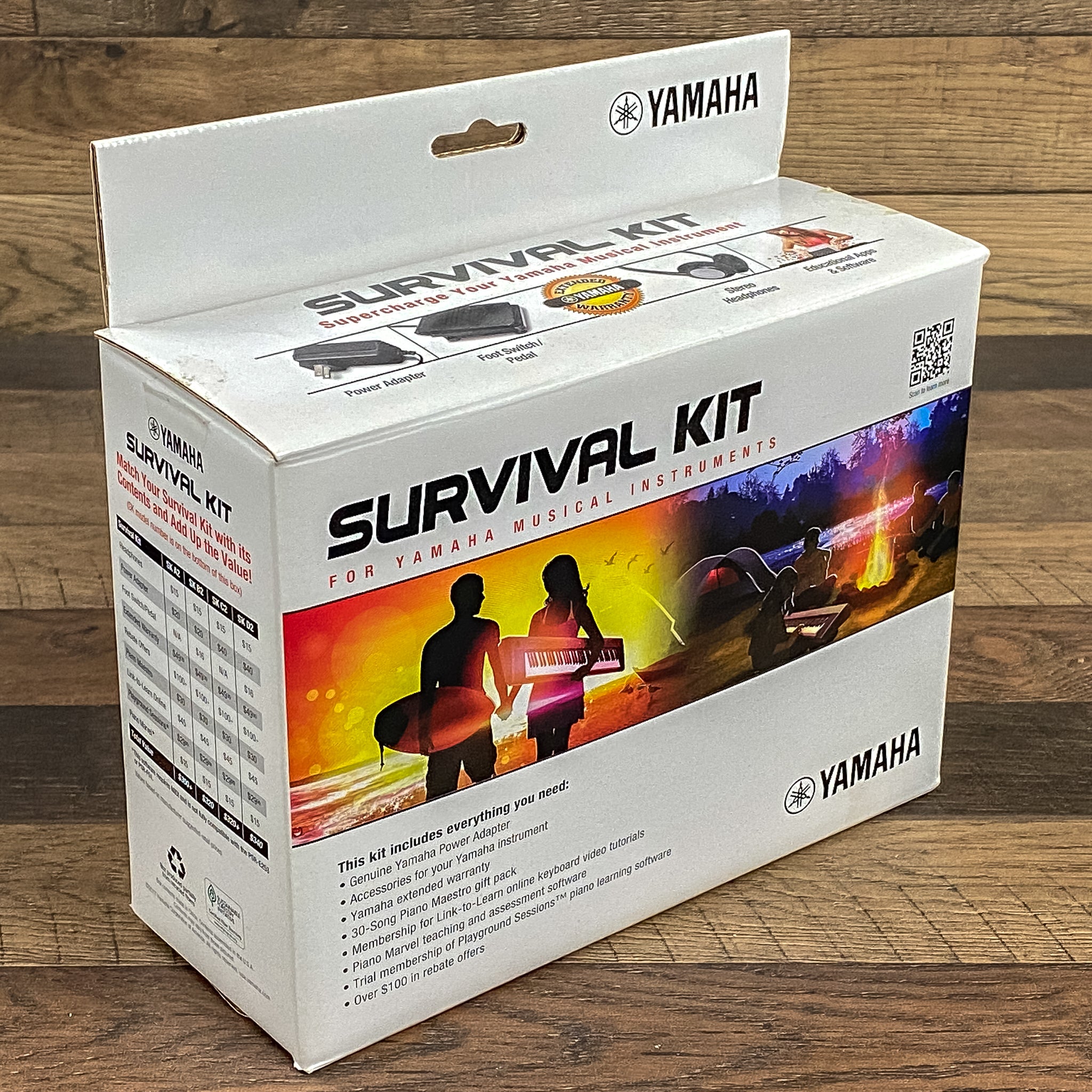 Yamaha Survival Kit SK-B2 New Old Stock Has PA-130 Adapter, Headphones & Pedal