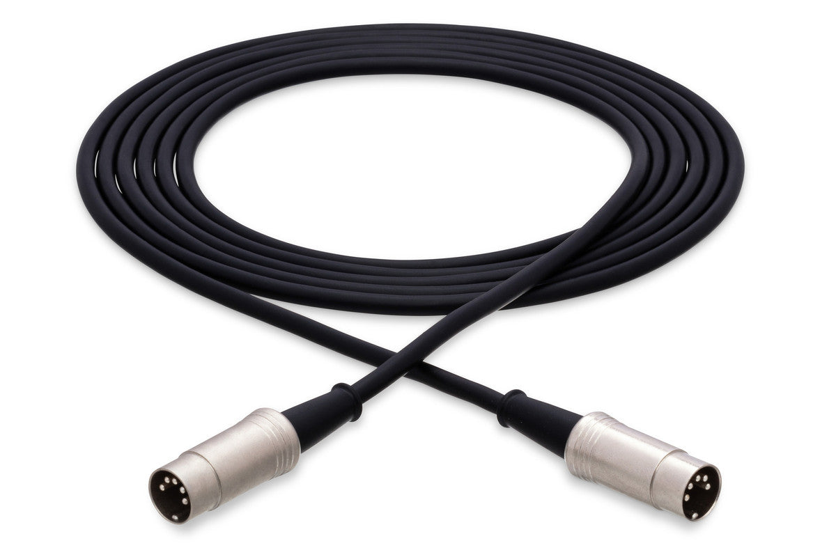 HOSA MID-510 Pro MIDI Cable 10' 5 Pin DIN to Same Serviceable Metal Ends