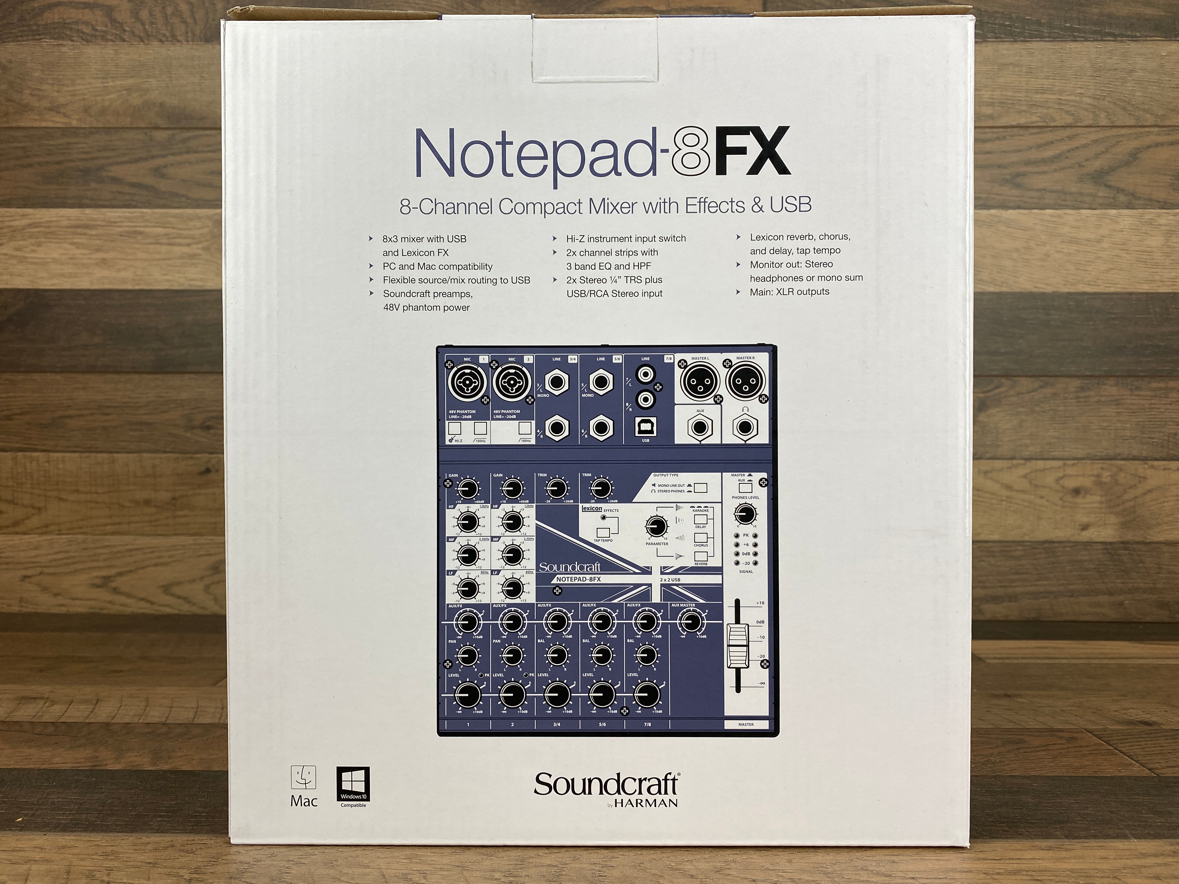 Soundcraft Notepad 8FX 8 Channel Compact Podcast Mixer with Effects and USB