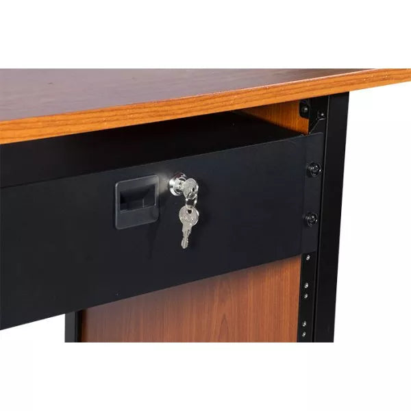 On-Stage RDLS3000 Rack Drawer 3 Space Shallow Depth Locking Powder Coated Steel