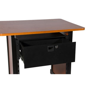 On-Stage RDLS4000 Rack Drawer 4 Space Shallow Depth Locking Powder Coated Steel