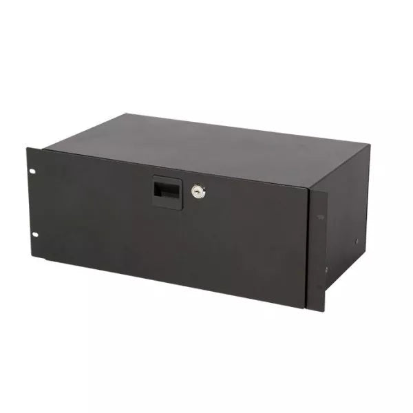 On-Stage RDLS4000 Rack Drawer 4 Space Shallow Depth Locking Powder Coated Steel