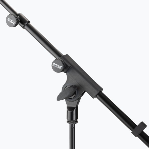On Stage Stands MS500 Adjustable Travel Mic Stand, Black, Powder Coat Finish
