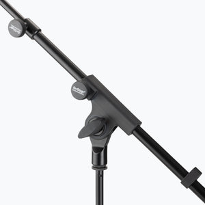 On Stage Stands MS500 Adjustable Travel Mic Stand, Black, Powder Coat Finish