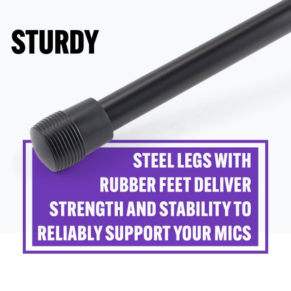 On Stage Stands MS7540 One-Handed Mic Stand with a Tripod Base