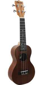 Amahi UK150W Soprano Ukelele Mahogany, Peanut Shape, Satin Finish w/Bag