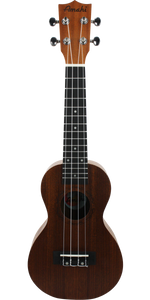 Amahi UK150W Soprano Ukelele Mahogany, Peanut Shape, Satin Finish w/Bag