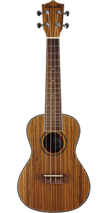 Amahi UK330C Classic Zebrawood Concert Ukelele w/Bag, Satin Finish