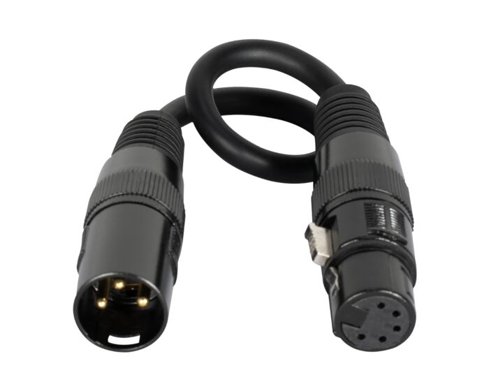 Accu-Cable AC3PM5PFM DMX 3-PIN XLR Male To DMX 5-PIN XLR Female Adapter Cable