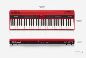 Roland GO:KEYS 61 Key Music Creation Keyboard GO:61K Portable with Bluetooth Red