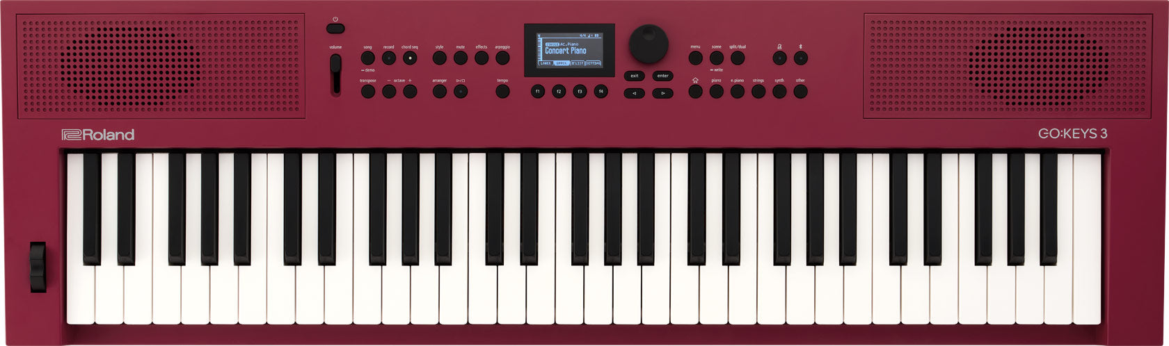 Roland GO:KEYS 3-RD Portable Music Creation Keyboard 61 Keys, Red