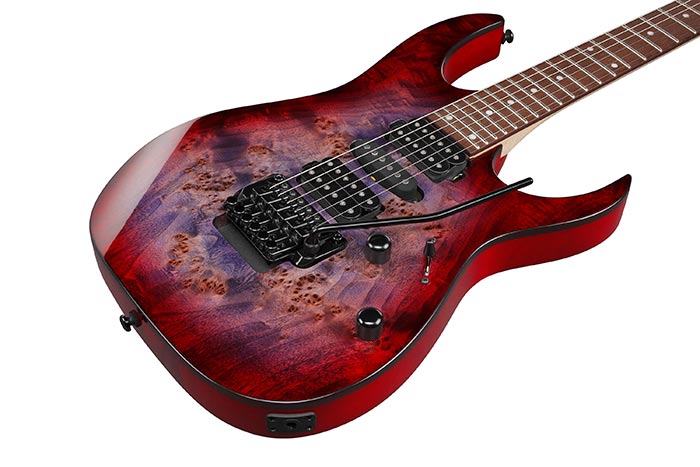 Ibanez RG470PB-REB Electric Guitar, Floyd Rose Bridge, Red Eclipse Burst Finish
