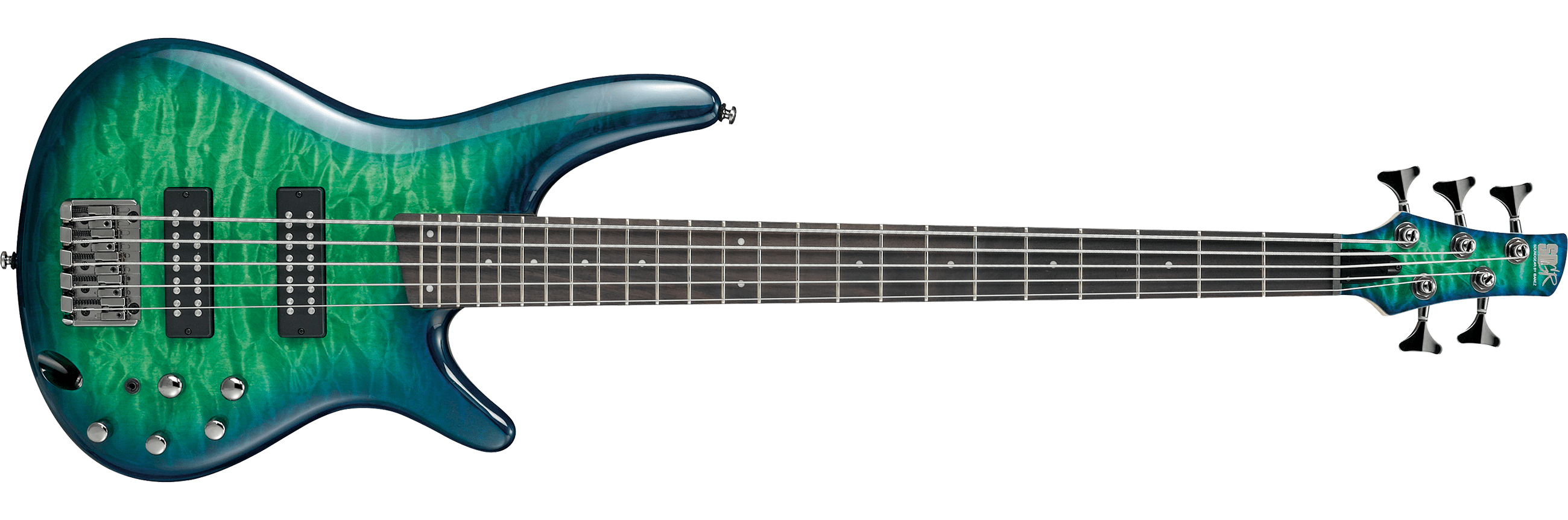 Ibanez SR405EQM-SLG Right-Handed 5-String Bass Guitar Surreal Blue Burst Gloss
