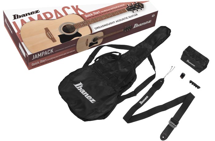 Ibanez IJV50-OPN Dreadnought Quick Start Acoustic Guitar Jampack w